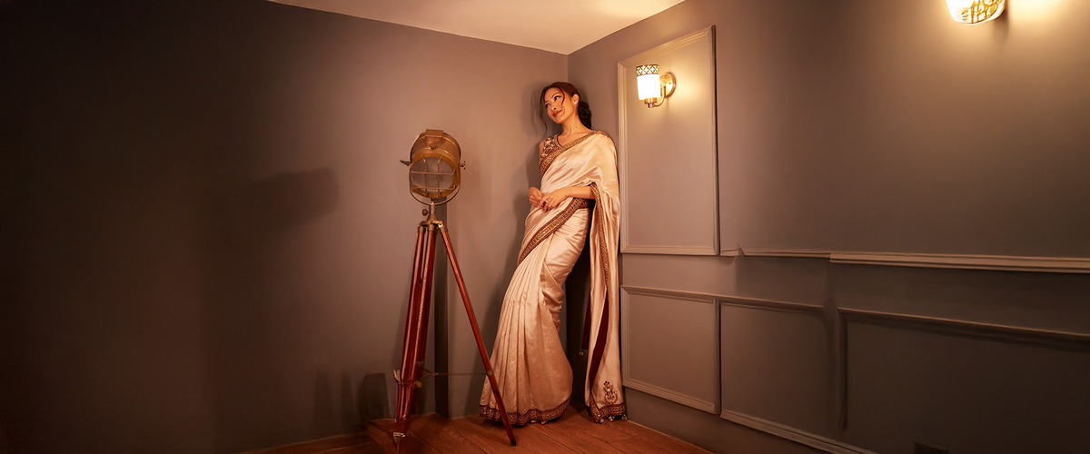 In the Shade of Sandalwood: The Cultural Grace of the Beige Saree ...