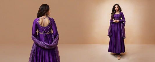 Almaari by Pooja Presents: Purple Anarkali – From Indigo Roots to Royal Runways