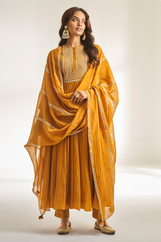 Yellow Anarkali Set