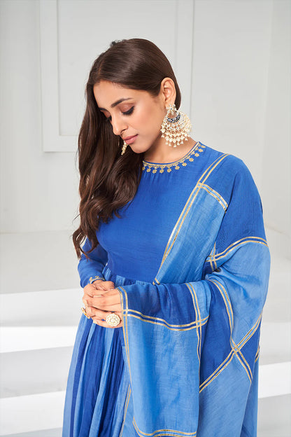 Ankita Parbhakar in Sky Blue-Aqua Blue Anarkali