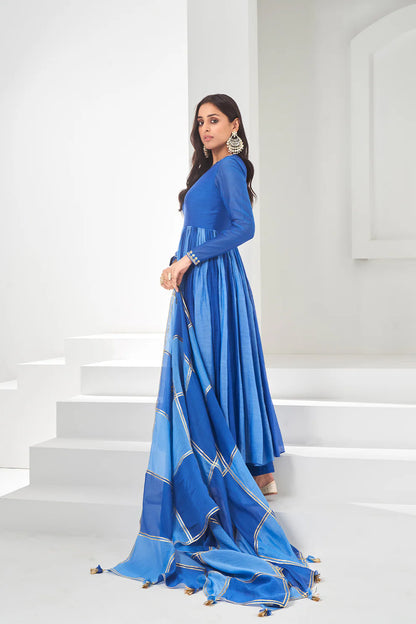 Ankita Parbhakar in Sky Blue-Aqua Blue Anarkali