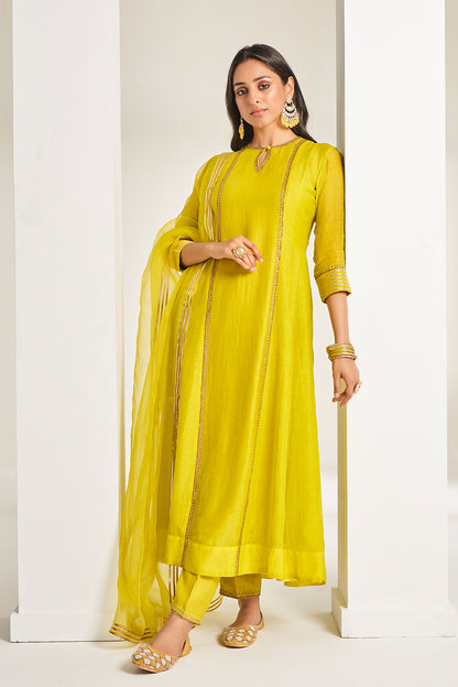 Megha Seehra & Kamiya Jani in Yellow Kurta set
