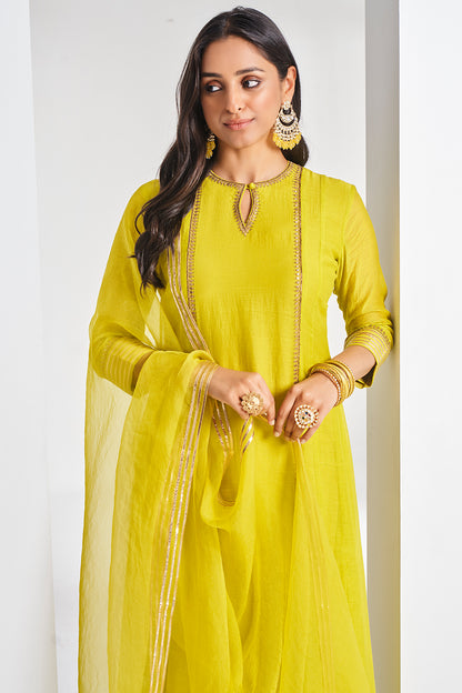 Megha Seehra & Kamiya Jani in Yellow Kurta set