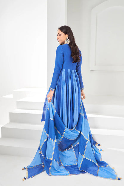 Ankita Parbhakar in Sky Blue-Aqua Blue Anarkali