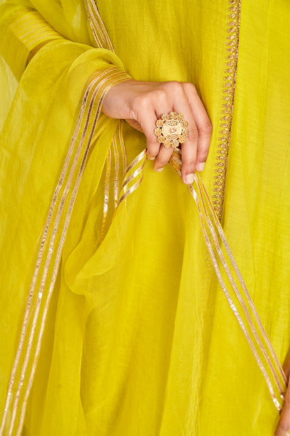 Megha Seehra & Kamiya Jani in Yellow Kurta set