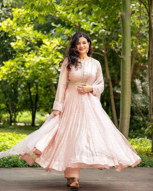 Prachee Shah Pandya in Blush Pink Anarkali
