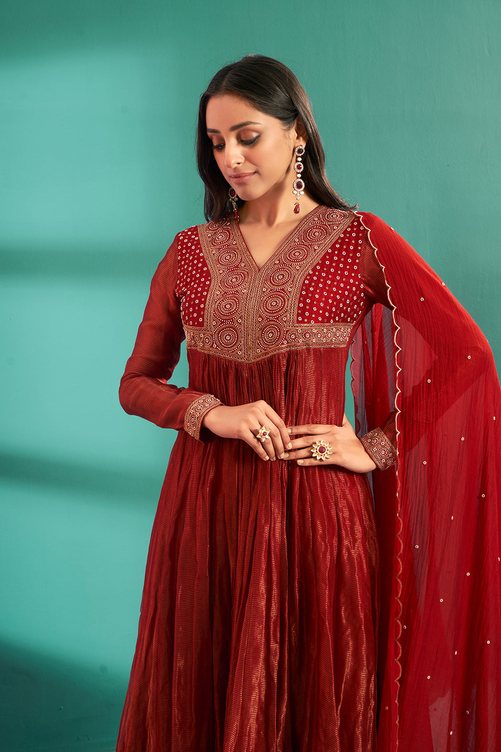 Crimson Anarkali