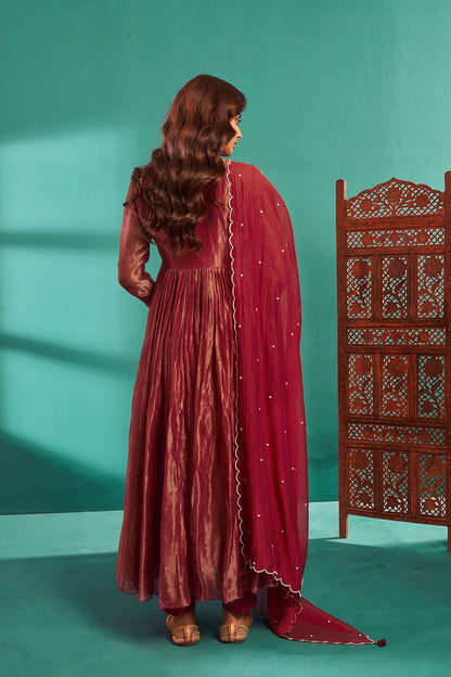 Helly Shah in Red Anarkali