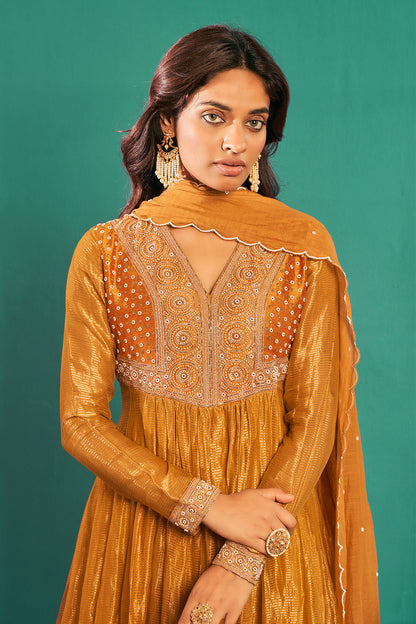 Saina Nehwal in Mustard Yellow Anarkali