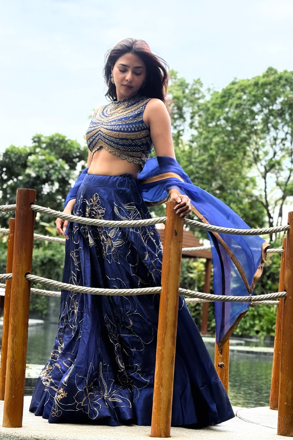Aishwarya Lekshmi in Rohiniya Lehenga set
