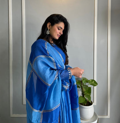 Ankita Parbhakar in Sky Blue-Aqua Blue Anarkali