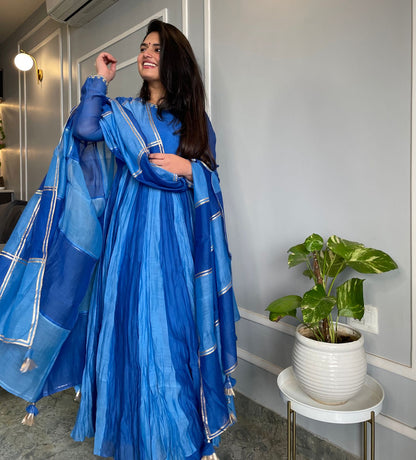 Ankita Parbhakar in Sky Blue-Aqua Blue Anarkali