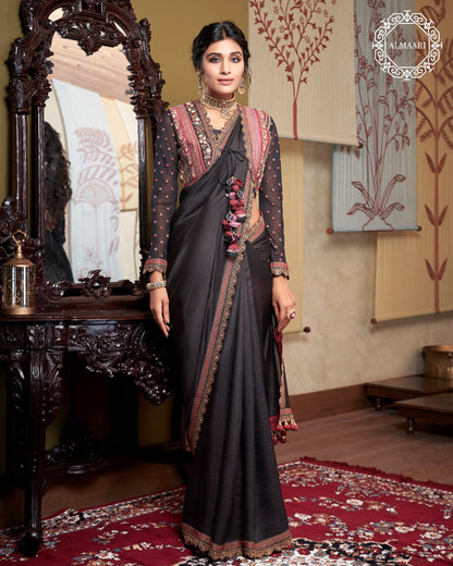 Black Saree set