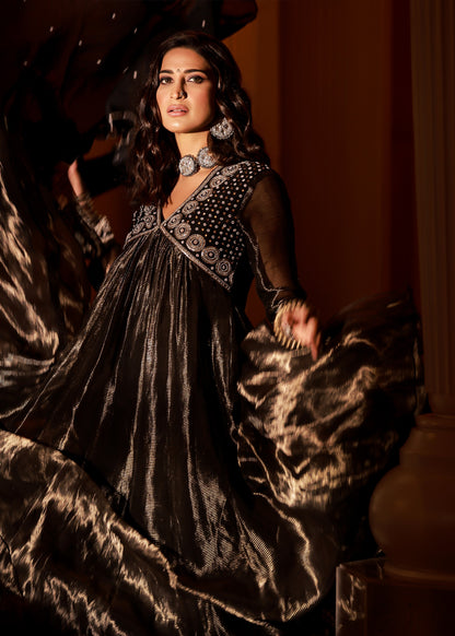 Aahna Kumra in Crushed Black Anarkali