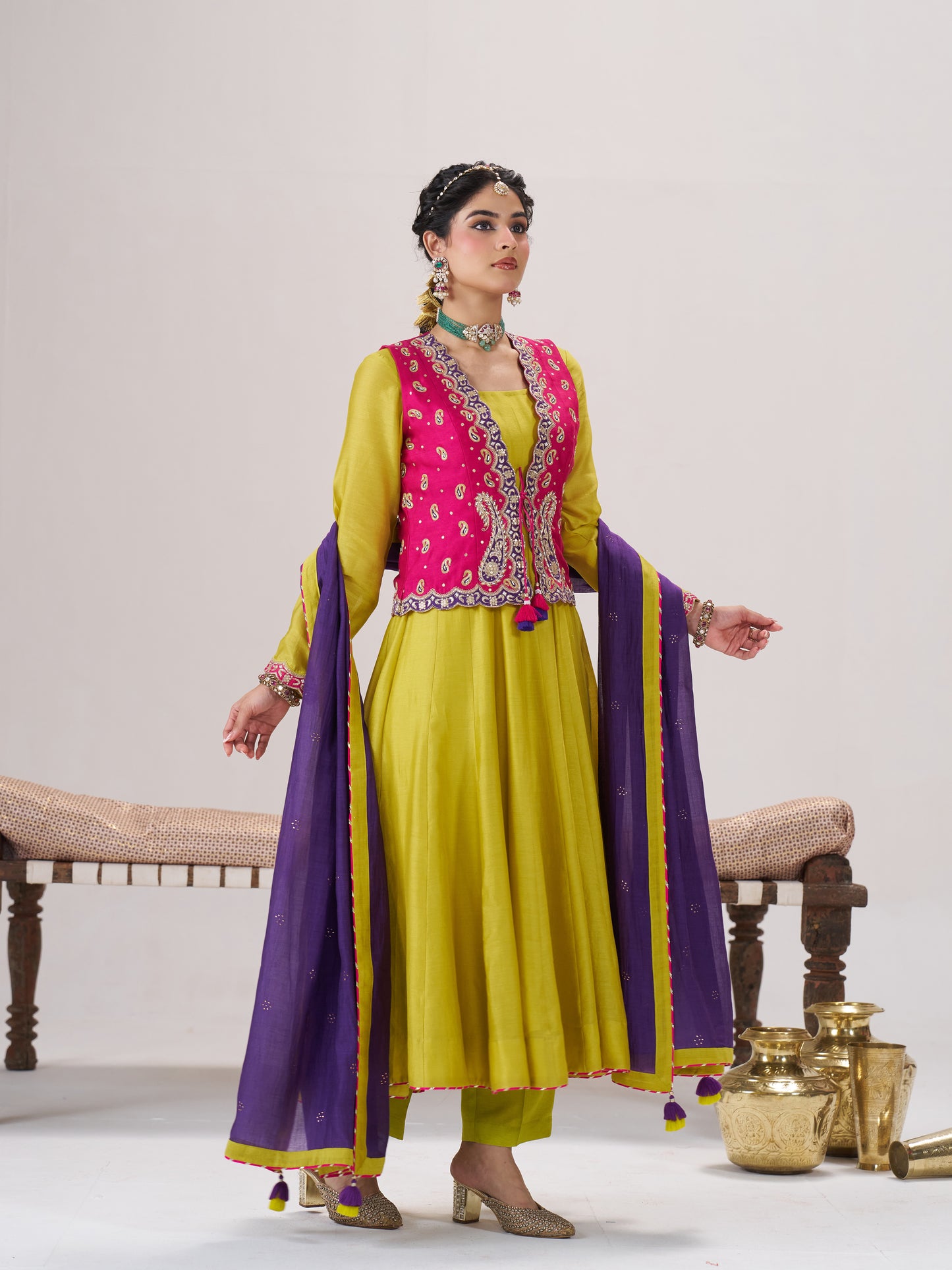 Phulkari Jacket Set