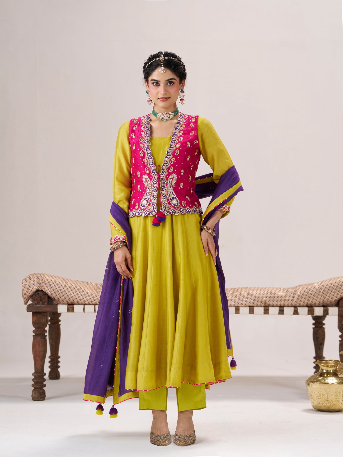 Phulkari Jacket Set