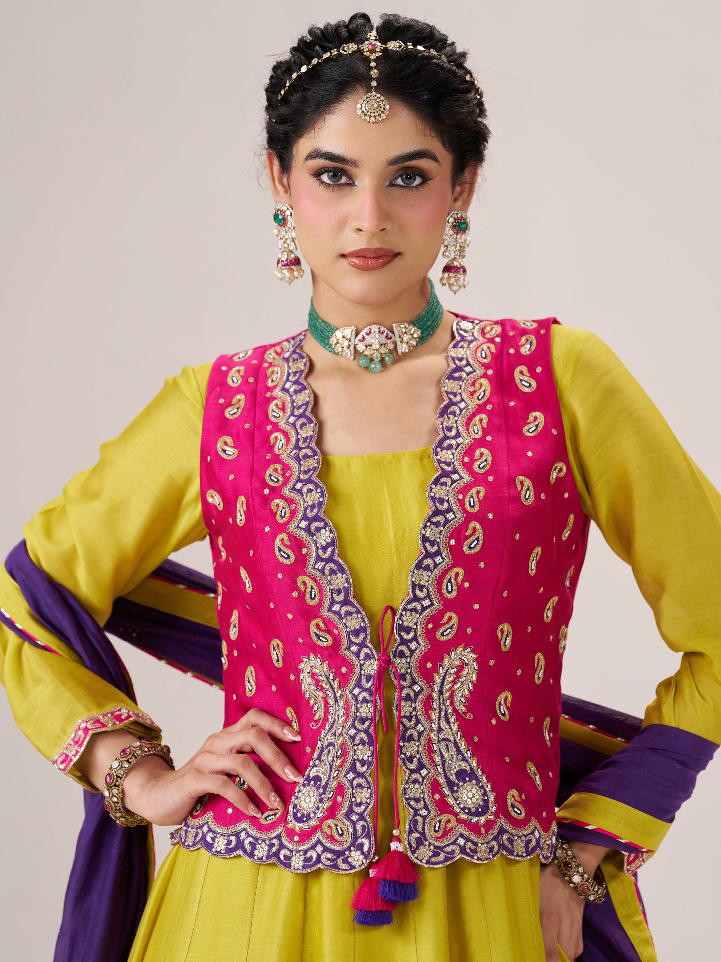 Phulkari Jacket Set