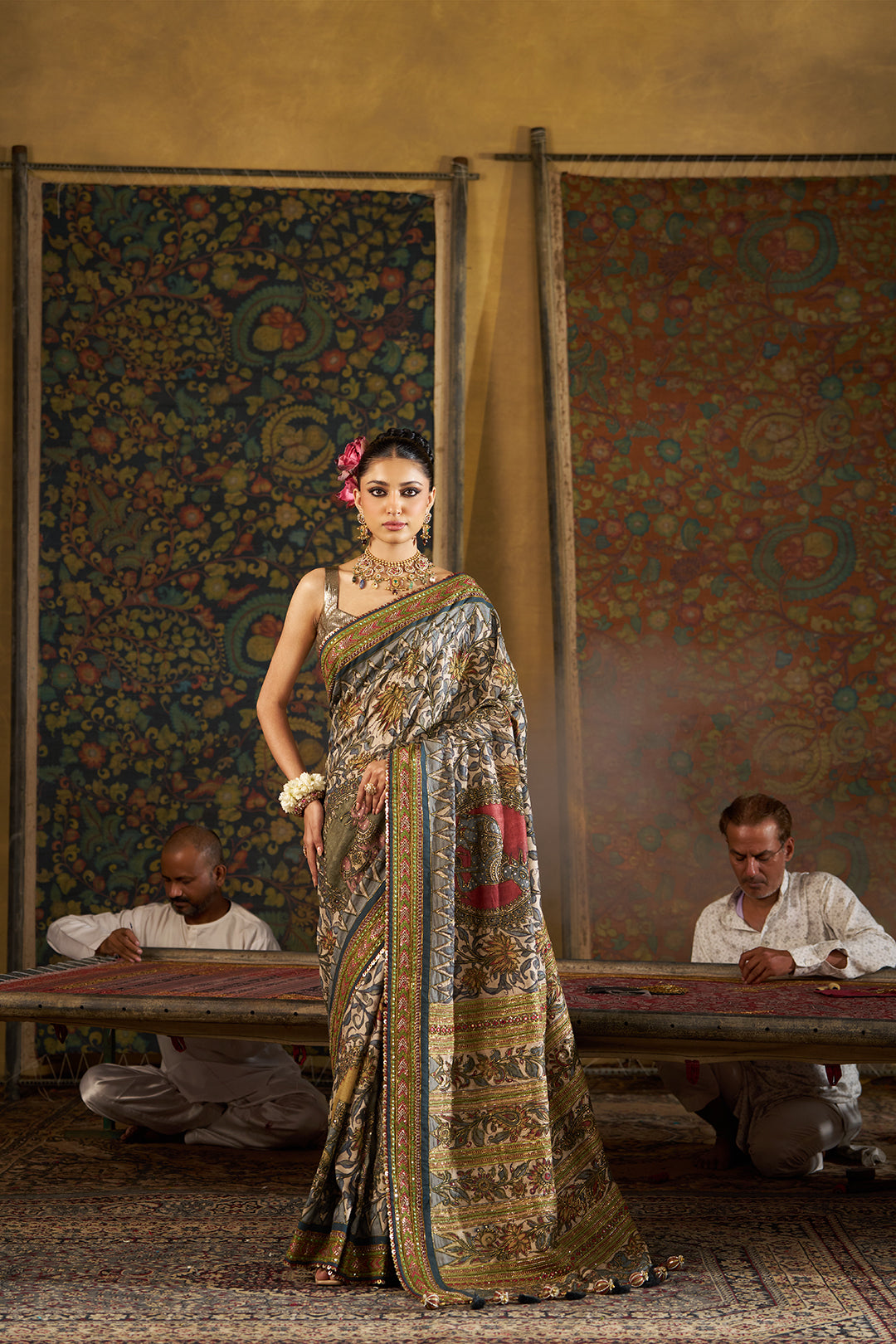 Green Kalamkari Saree